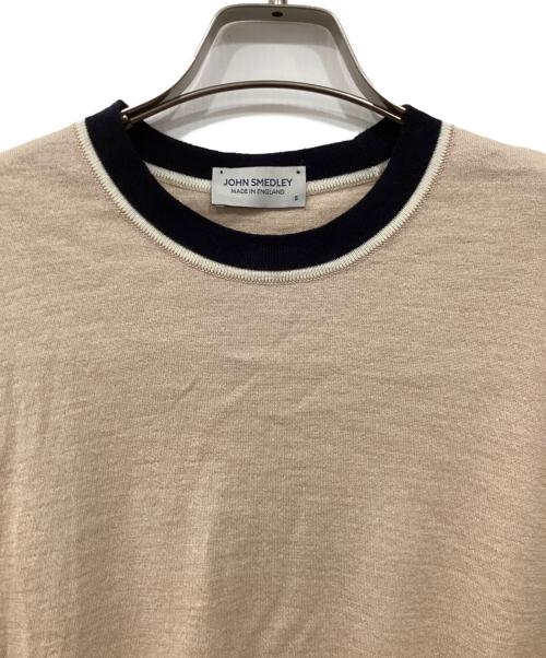 JOHN SMEDLEY（ジョンスメドレー）JOHN SMEDLEY (ジョンスメドレー) コットンウールニット ベージュ サイズ:Sの古着・服飾アイテム