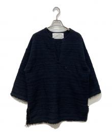 ADAWAS（アダワス）の古着「TWEED EFFECT KAFTAN　ADWS-208-05」｜ネイビー