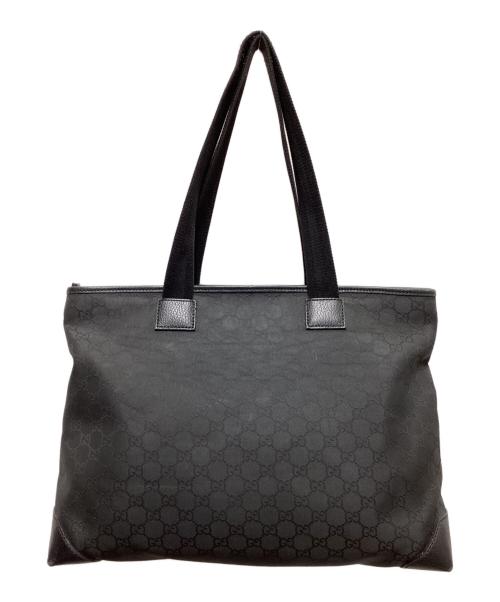 GUCCI（グッチ）GUCCI (グッチ) GGナイロンキャンバストートバッグ ブラックの古着・服飾アイテム