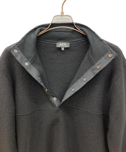 A.P.C.（アーペーセー）A.P.C. (アーペーセー) ハーフスナップボタンウールジャケット ブラック サイズ:Mの古着・服飾アイテム