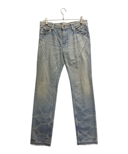 NUMBER (N)INE（ナンバーナイン）NUMBER (N)INE (ナンバーナイン) ヒッコリーパンツ ブルー サイズ:4の古着・服飾アイテム