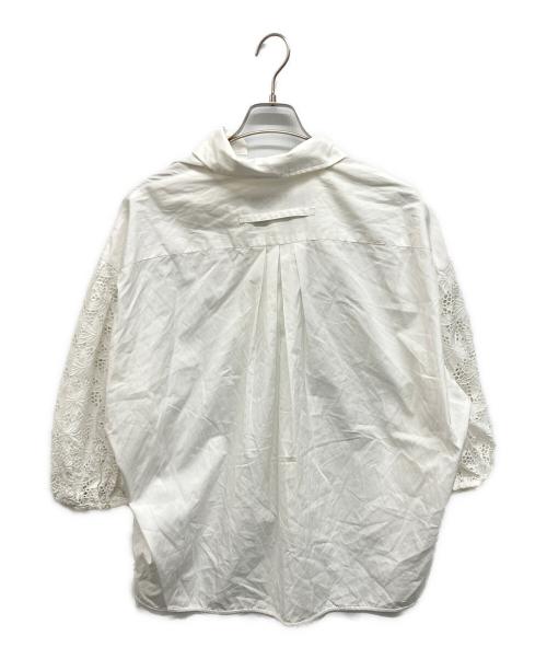 ticca（ティッカ）ticca (ティッカ) レース パフスリーブブラウス ホワイト サイズ:Freeの古着・服飾アイテム