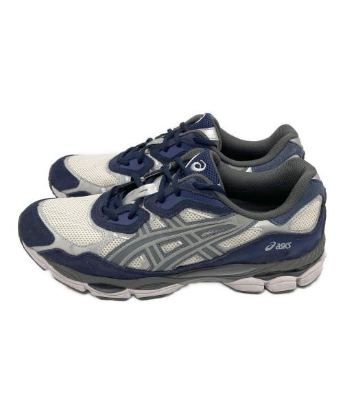 asics（アシックス）asics (アシックス) スニーカー ホワイト×ネイビー サイズ:27.5の古着・服飾アイテム