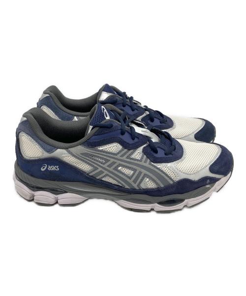 asics（アシックス）asics (アシックス) スニーカー ホワイト×ネイビー サイズ:27.5の古着・服飾アイテム