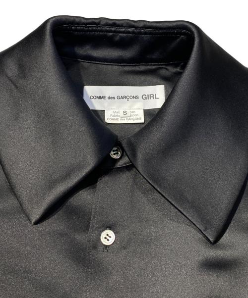 COMME des GARCONS GIRL（コムデギャルソンガール）COMME des GARCONS GIRL (コムデギャルソンガール) チュールフリル サテンブラウス ブラック サイズ:Sの古着・服飾アイテム