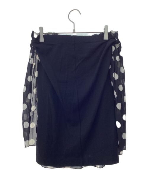JUNYA WATANABE COMME des GARCONS（(ジュンヤワタナベ コムデギャルソン）JUNYA WATANABE COMME des GARCONS ((ジュンヤワタナベ コムデギャルソン) レイヤード ドットスカート ブラック サイズ:SSの古着・服飾アイテム