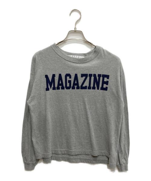 THIRD MAGAZINE（サードマガジン）THIRD MAGAZINE (サードマガジン) ロゴプリントロンT グレー サイズ:9の古着・服飾アイテム
