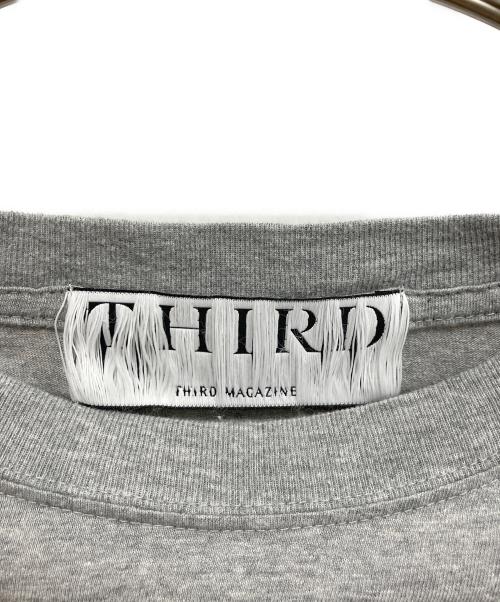 THIRD MAGAZINE（サードマガジン）THIRD MAGAZINE (サードマガジン) ロゴプリントロンT グレー サイズ:9の古着・服飾アイテム
