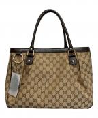 GUCCIグッチ）の古着「トートバッグ」｜ベージュ×ブラウン