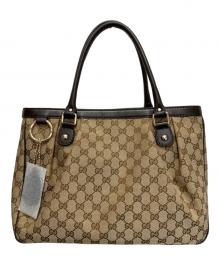 GUCCI（グッチ）の古着「トートバッグ」｜ベージュ×ブラウン