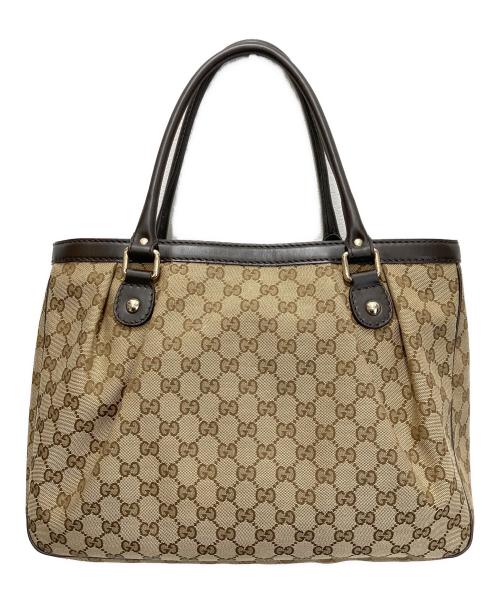 GUCCI（グッチ）GUCCI (グッチ) トートバッグ ベージュ×ブラウンの古着・服飾アイテム