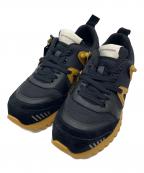 EMPORIO ARMANIエンポリオアルマーニ）の古着「スウェードナイロンメッシュコンビスニーカー」｜ブラック×ベージュ