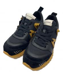 EMPORIO ARMANI（エンポリオアルマーニ）の古着「スウェードナイロンメッシュコンビスニーカー」｜ブラック×ベージュ