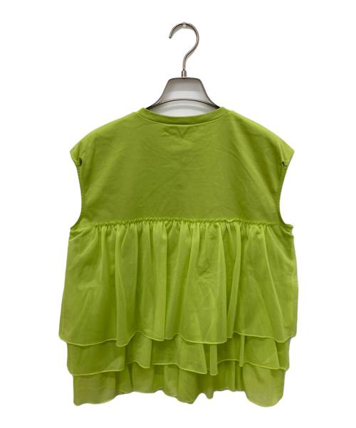 BALLSEY（ボールジィ）BALLSEY (ボールジィ) ジャージーコンビティアードプルオーバー 黄緑 サイズ:36の古着・服飾アイテム