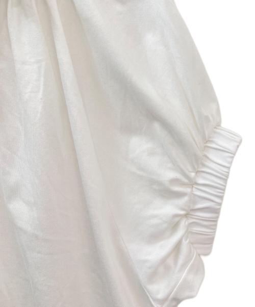 DRAWER（ドゥロワー）DRAWER (ドゥロワー) M.SUMMER2 ギャザーカラーカットソーブラウス ホワイト サイズ:Freeの古着・服飾アイテム