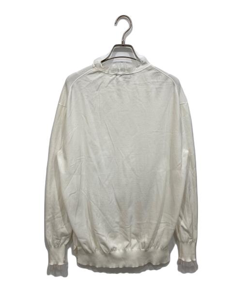 DRAWER（ドゥロワー）DRAWER (ドゥロワー) RESORT1 16Gネックフリルロングスリーブニット ホワイト サイズ:1の古着・服飾アイテム