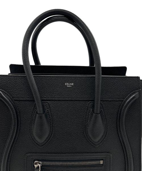 CELINE（セリーヌ）CELINE (セリーヌ) ラゲージ マイクロショッパー　189793DRU ブラック サイズ:マイクロの古着・服飾アイテム