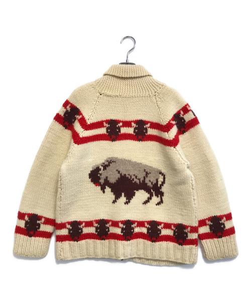 VINTAGE（ヴィンテージ）VINTAGE (ヴィンテージ) カウチンニットカーディガン アイボリー サイズ:表記なしの古着・服飾アイテム