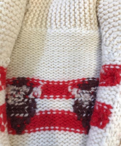 VINTAGE（ヴィンテージ）VINTAGE (ヴィンテージ) カウチンニットカーディガン アイボリー サイズ:表記なしの古着・服飾アイテム