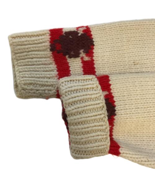 VINTAGE（ヴィンテージ）VINTAGE (ヴィンテージ) カウチンニットカーディガン アイボリー サイズ:表記なしの古着・服飾アイテム