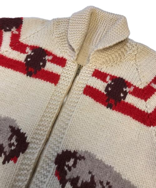VINTAGE（ヴィンテージ）VINTAGE (ヴィンテージ) カウチンニットカーディガン アイボリー サイズ:表記なしの古着・服飾アイテム