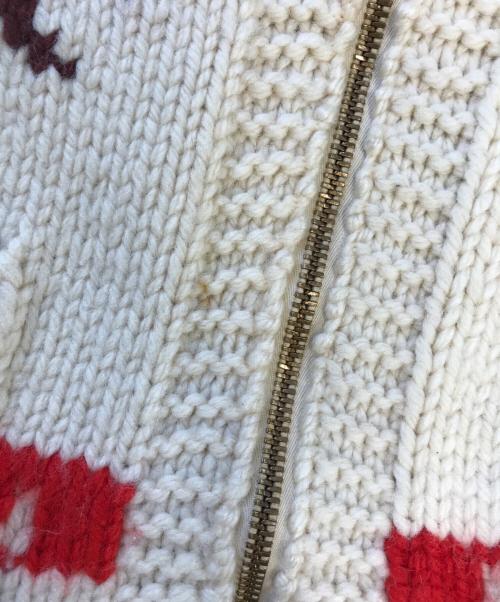 VINTAGE（ヴィンテージ）VINTAGE (ヴィンテージ) カウチンニットカーディガン アイボリー サイズ:表記なしの古着・服飾アイテム