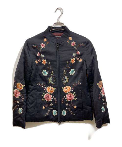 VIVIENNE TAM（ヴィヴィアンタム）VIVIENNE TAM (ヴィヴィアンタム) 花柄刺繍ブルゾン ネイビー サイズ:1の古着・服飾アイテム
