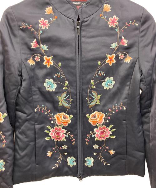 VIVIENNE TAM（ヴィヴィアンタム）VIVIENNE TAM (ヴィヴィアンタム) 花柄刺繍ブルゾン ネイビー サイズ:1の古着・服飾アイテム