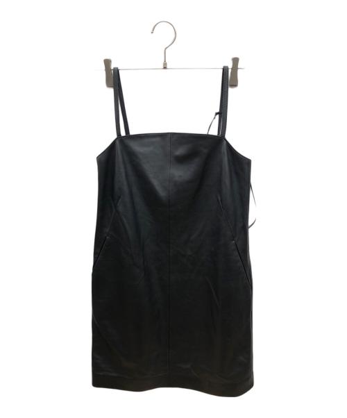 H BEAUTY&YOUTH（エイチ ビューティー&ユース）H BEAUTY&YOUTH (エイチ ビューティー&ユース) シープレザーキャミソールワンピース ブラック サイズ:SIZE Sの古着・服飾アイテム