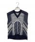 Mame Kurogouchi（マメクロゴウチ）の古着「Osmanthus Motif Jacquard Knitted Vest」｜ネイビー