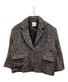 CLANE×SuzuHirose（クラネ×スズヒロセ）の古着「MIX COLOR OVER COAT」｜ブラック