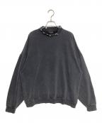 BALENCIAGAバレンシアガ）の古着「PIERCED ROUND SWEATSHIRT OVERSIZED」｜ブラック