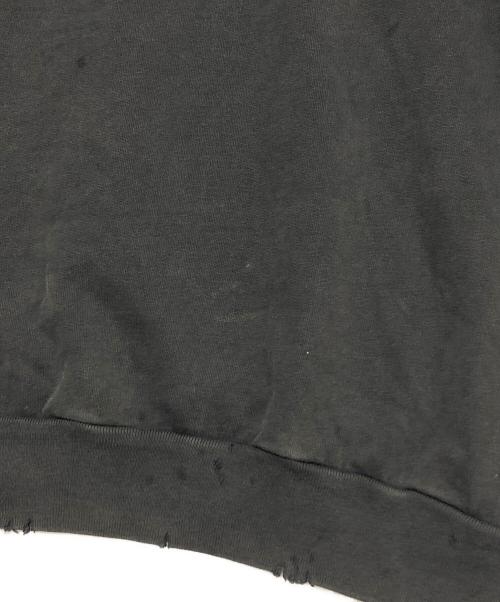 BALENCIAGA（バレンシアガ）BALENCIAGA (バレンシアガ) PIERCED ROUND SWEATSHIRT OVERSIZED ブラック サイズ:1の古着・服飾アイテム