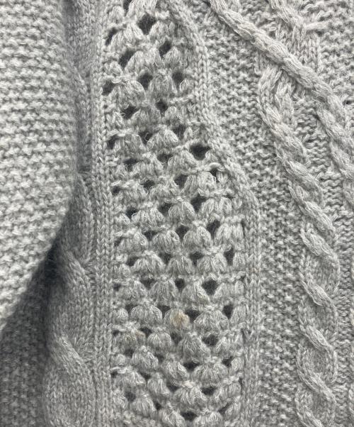 Mame Kurogouchi（マメクロゴウチ）mame kurogouchi (マメクロゴウチ) Multi-Pattern Cable Knitted Sweater グレー サイズ:2の古着・服飾アイテム