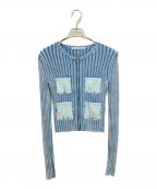 Acne studiosアクネ ストゥディオズ）の古着「Koncrete Gummy Pocket Cardigan」｜ブルー