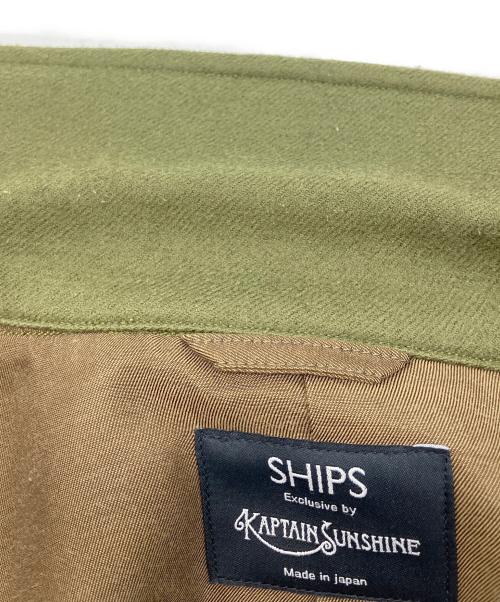 SHIPS（シップス）SHIPS (シップス) KAPTAIN SUNSHINE (キャプテンサンシャイン) Super100'S wool fatigue jkt スーパー100'S ウールファティーグジャケット オリーブ サイズ:38の古着・服飾アイテム