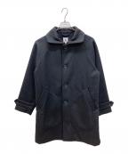ARPENTEURアルペントール）の古着「メルトンコート　ステンカラーコート」｜ブラック