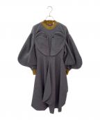 ENFOLDエンフォルド）の古着「ダンボールドレス」｜グレー
