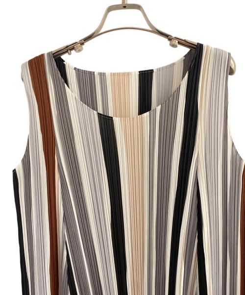 PLEATS PLEASE（プリーツプリーズ）PLEATS PLEASE (プリーツプリーズ) ノースリーブワンピース グレー サイズ:4の古着・服飾アイテム
