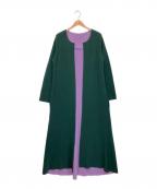 MYLANマイラン）の古着「カシミヤノーカラーニットコート」｜グリーン