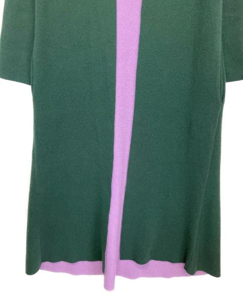 MYLAN（マイラン）MYLAN (マイラン) カシミヤノーカラーニットコート グリーン サイズ:不明の古着・服飾アイテム