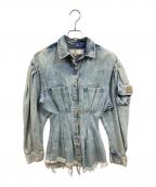 NATASHA ZINKOナターシャジンコ）の古着「ウエストシェイプデニムジャケット」｜インディゴ