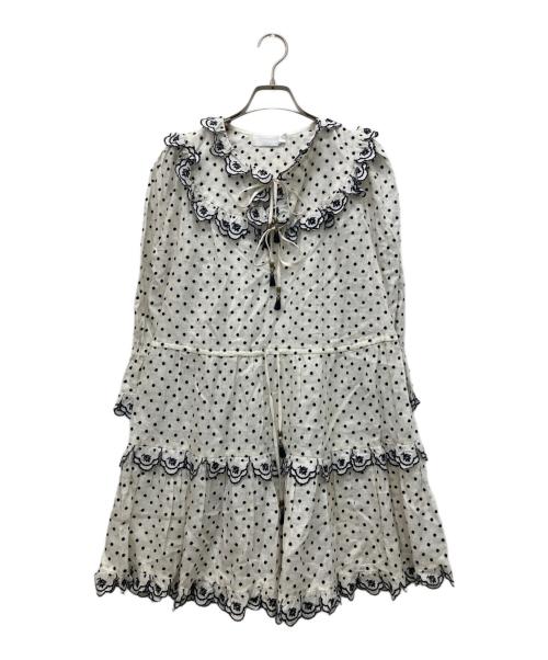 ZIMMERMANN（ジマーマン）ZIMMERMANN (ジマーマン) リネンティアードミニワンピース アイボリーの古着・服飾アイテム