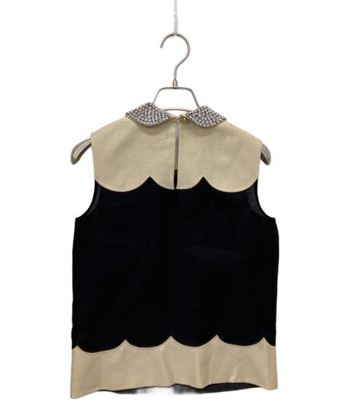 Kate Spade（ケイトスペード）Kate Spade (ケイトスペード) ビジューカラーブラウス ブラックの古着・服飾アイテム