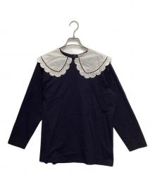 YORI（ヨリ）の古着「スカラップカラーロンTee」｜ネイビー