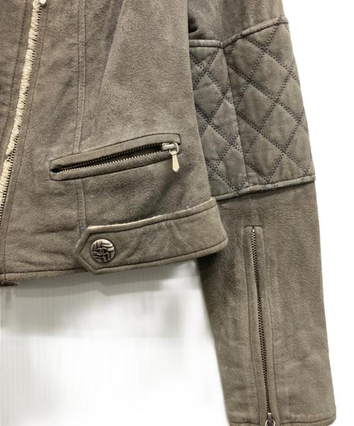 CHANEL（シャネル）CHANEL (シャネル) スウェードダブルライダースジャケット グレー サイズ:34の古着・服飾アイテム