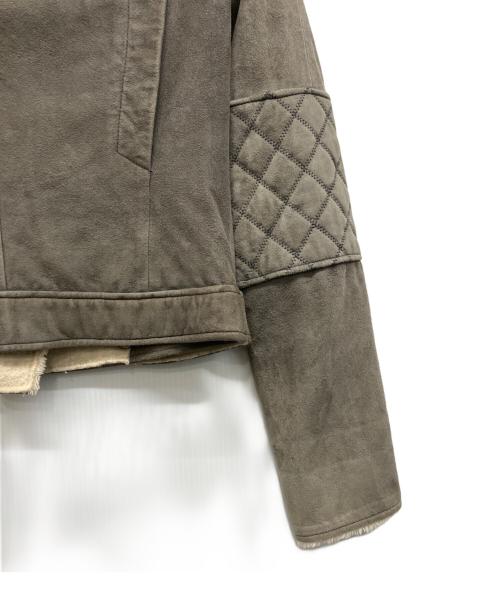CHANEL（シャネル）CHANEL (シャネル) スウェードダブルライダースジャケット グレー サイズ:34の古着・服飾アイテム