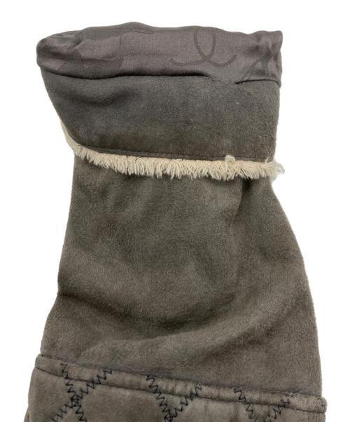 CHANEL（シャネル）CHANEL (シャネル) スウェードダブルライダースジャケット グレー サイズ:34の古着・服飾アイテム