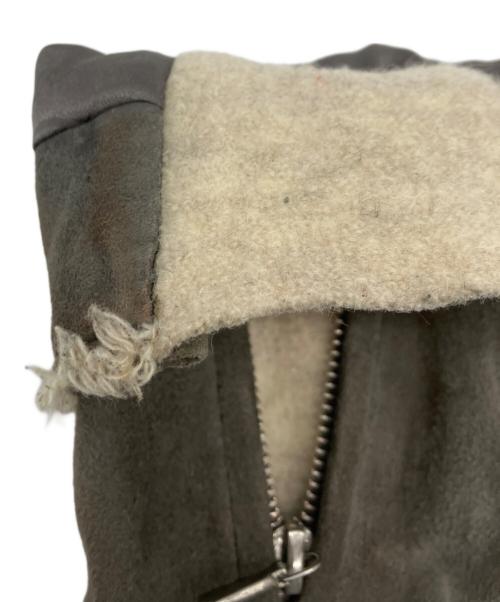 CHANEL（シャネル）CHANEL (シャネル) スウェードダブルライダースジャケット グレー サイズ:34の古着・服飾アイテム