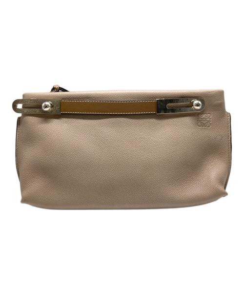 LOEWE（ロエベ）LOEWE (ロエベ) ミッシースモール 2WAYクラッチバッグ グレージュの古着・服飾アイテム